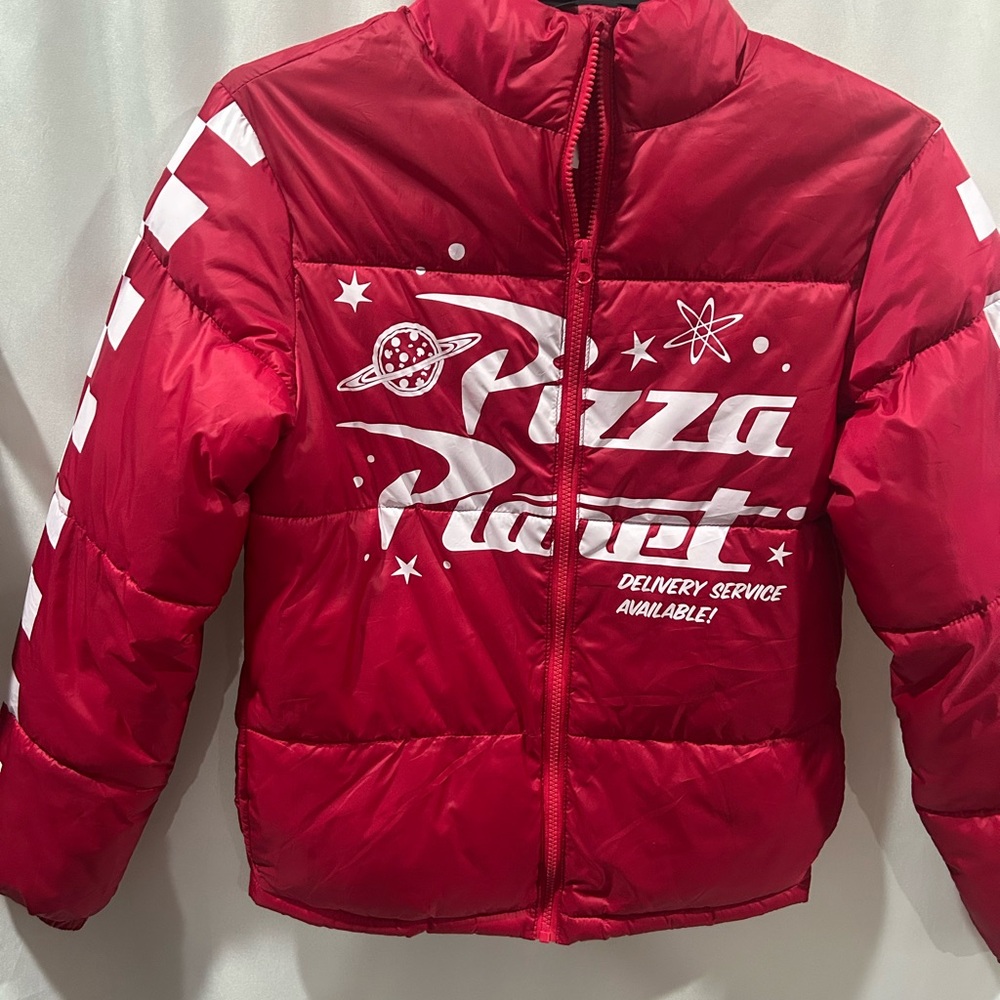 Disney Red Pizza Planet Puffer Jacket Toy Story